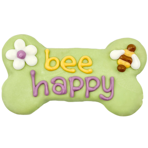 Bee Happy 6" Bone - Bosco & Roxy's Dog Biscuit